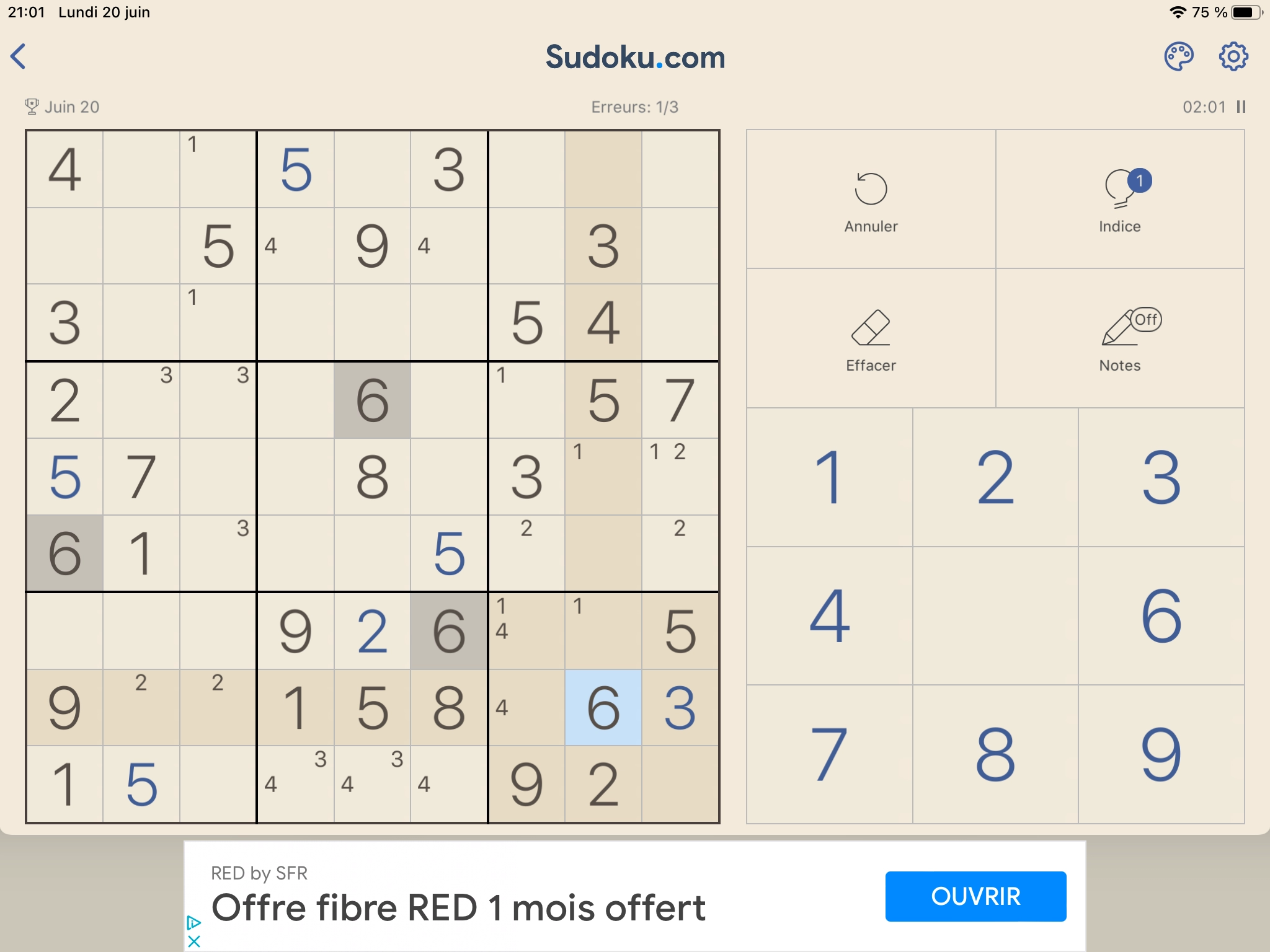Sudoku.com - jeu de sudoku - Capture d'écran n°2