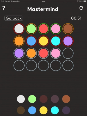 Mastermind - Code breaker - Capture d'écran n°3