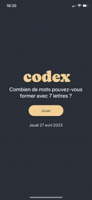 Codex - Le jeu de lettres - Capture d'écran n°1